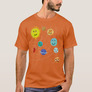 Weltraumwissenschaftler Niedlich Planets Solar Sys T-Shirt