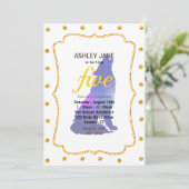 Weltraumwolf-Hobling - Wählen Sie die Hintergrundf Einladung (Stehend Vorderseite)