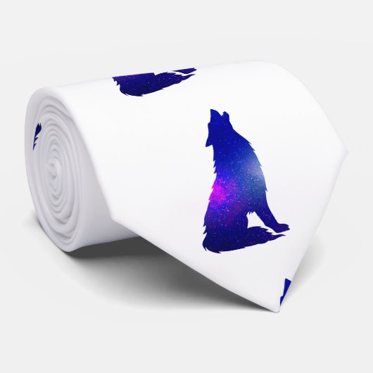 Weltraumwolf-Hobling - Wählen Sie die Hintergrundf Krawatte (Gerollt)