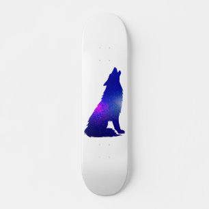 Weltraumwolf-Hobling - Wählen Sie die Hintergrundf Skateboard