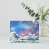 Weltraumwolken Postkarte (Stehend Vorderseite)