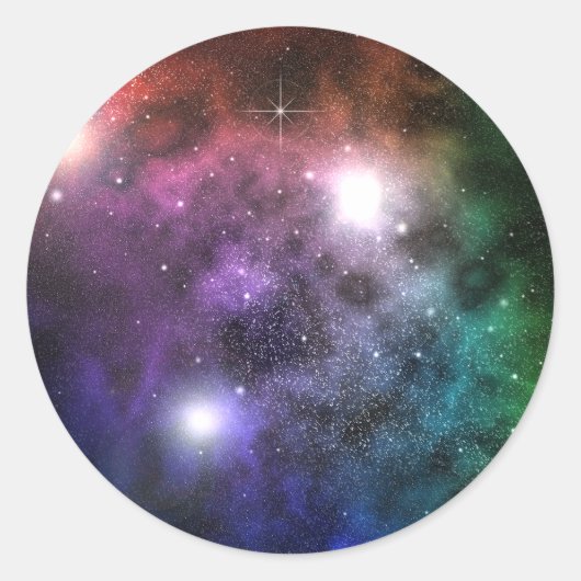 Weltraumwolken Runder Aufkleber (Vorderseite)