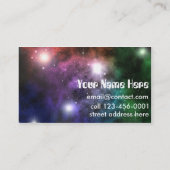 Weltraumwolken Visitenkarte (Rückseite)