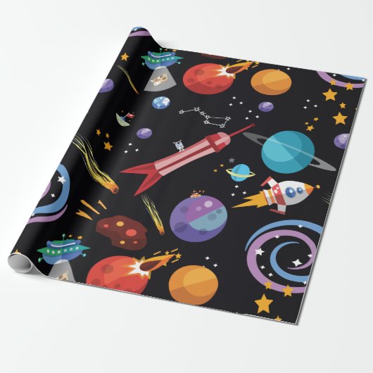 Weltraumwrapper Geschenkpapier (Ungerollt)