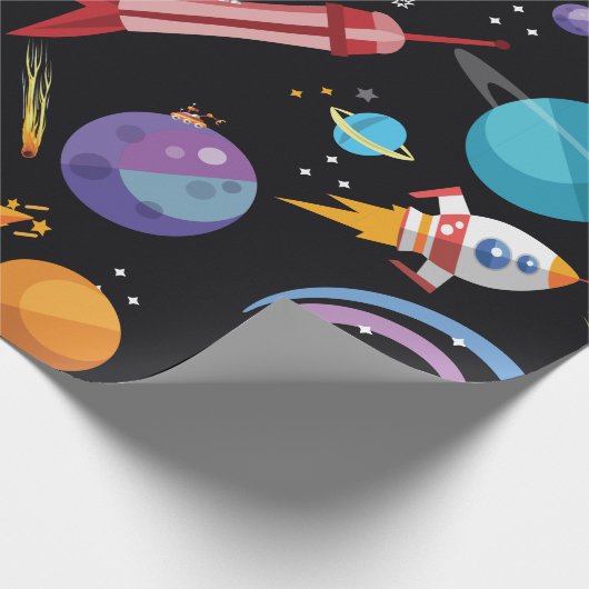 Weltraumwrapper Geschenkpapier (Ecke)