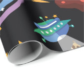 Weltraumwrapper Geschenkpapier (Rolleneckpunkt)