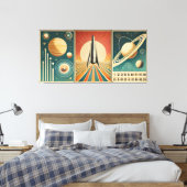 Weltraumzeitalter Art Space Time Kalender Leinwanddruck (Insitu (Schlafzimmer))