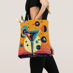 Weltraumzeitalter Willkommen im Atomic Martini Clu Tasche