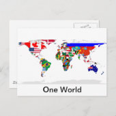 Weltregion Postkarte (Vorne/Hinten)