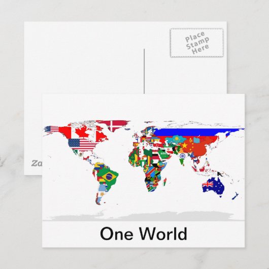 Weltregion Postkarte (Vorne/Hinten)