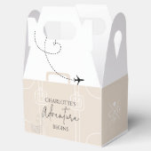 Weltreise-Abenteuer beginnt Abschluss Geschenkschachtel (Geöffnet)