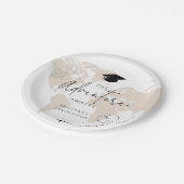 Weltreise-Abenteuer beginnt Abschluss Pappteller (Schrägansicht)