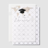 Weltreise-Abenteuer beginnt Abschluss Pergament Einladungen (Versetzt (Einladung))