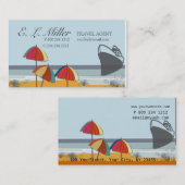 Weltreise-Agent-Ferien-Sommer-Strand Visitenkarte (Vorne/Hinten)