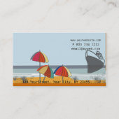 Weltreise-Agent-Ferien-Sommer-Strand Visitenkarte (Rückseite)