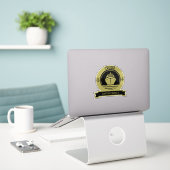 Weltreise Aufkleber (Laptop auf Schreibtisch)