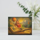 Weltreise aus dem klassischen Reisebuch Feiertagspostkarte (Stehend Vorderseite)