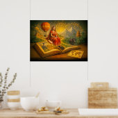 Weltreise aus dem klassischen Reisebuch Poster (Küche)