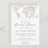 Weltreise Bridal Dusche Einladung (Vorne/Hinten)