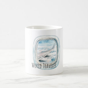 Weltreise-Fenster-Flugzeug Kaffeetasse