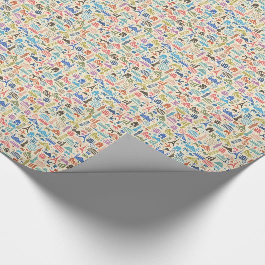 Weltreise Geschenkpapier (Ecke)