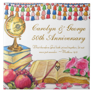 Weltreise-Hochzeits-/Jahrestags-Fliese Fliese