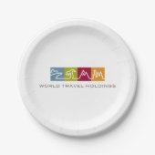 Weltreise-Holding-Platte Pappteller (Vorderseite)