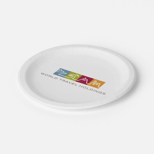Weltreise-Holding-Platte Pappteller (Schrägansicht)