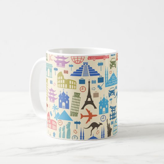 Weltreise Kaffeetasse (Vorderseite Links)