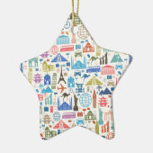 Weltreise Keramik Ornament (Links)