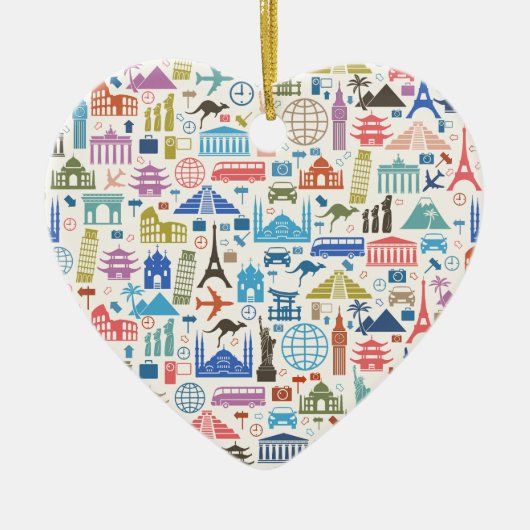 Weltreise Keramikornament (Vorne)