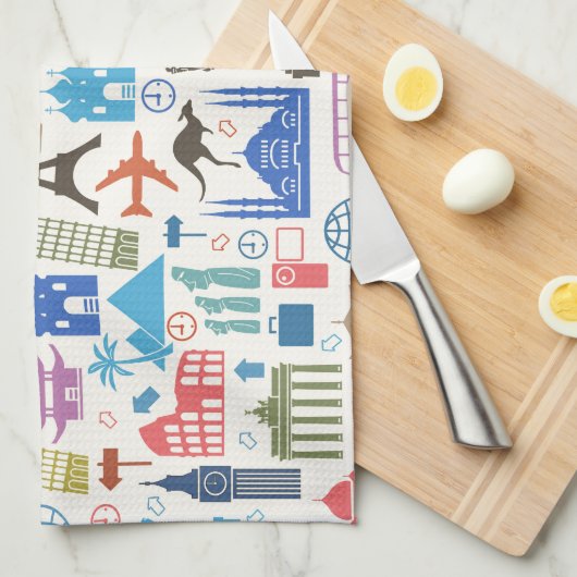 Weltreise Küchentuch (Viertel Falte)