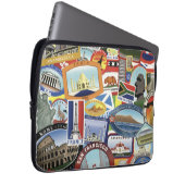 Weltreise-Muster Laptopschutzhülle (Vorne Rechts)