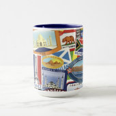 Weltreise-Muster Tasse (Zentrum)