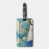 Weltreise-Papiere, Karten u. Gepäckanhänger (Rückseite vertikal)