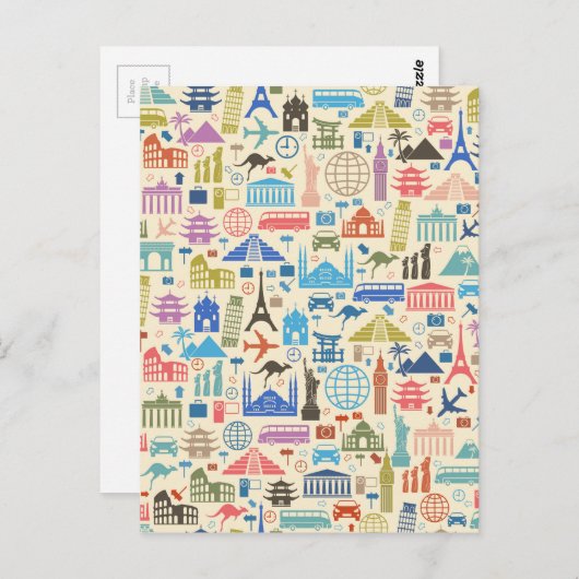 Weltreise Postkarte (Vorne/Hinten)