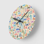 Weltreise Runde Wanduhr (Winkel)