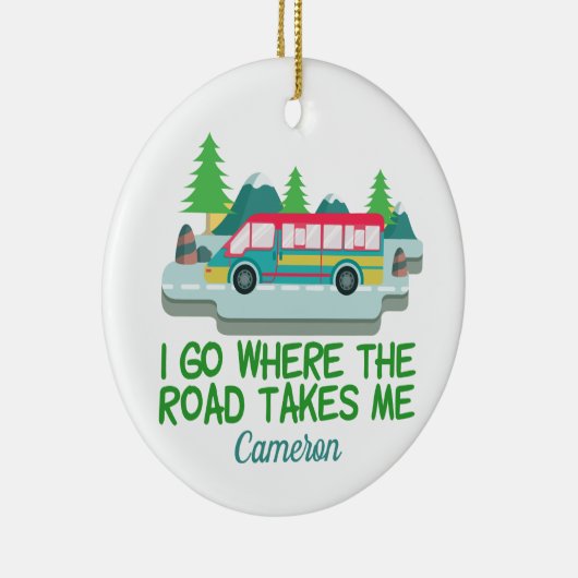 Weltreise RV Camper Road Trip Niedlich Custom Keramik Ornament (Rechts)