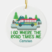 Weltreise RV Camper Road Trip Niedlich Custom Keramik Ornament (Vorne)