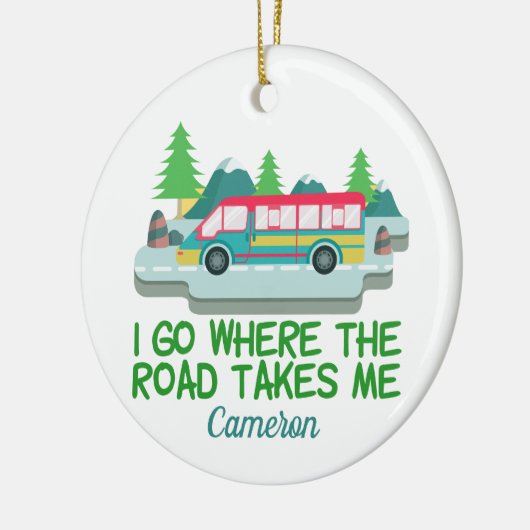 Weltreise RV Camper Road Trip Niedlich Custom Keramik Ornament (Links)