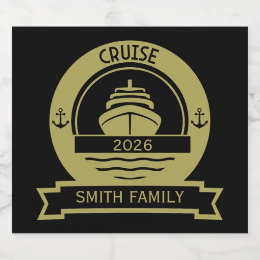 Weltreise Schaumweinetikett (Einzelnes Label)