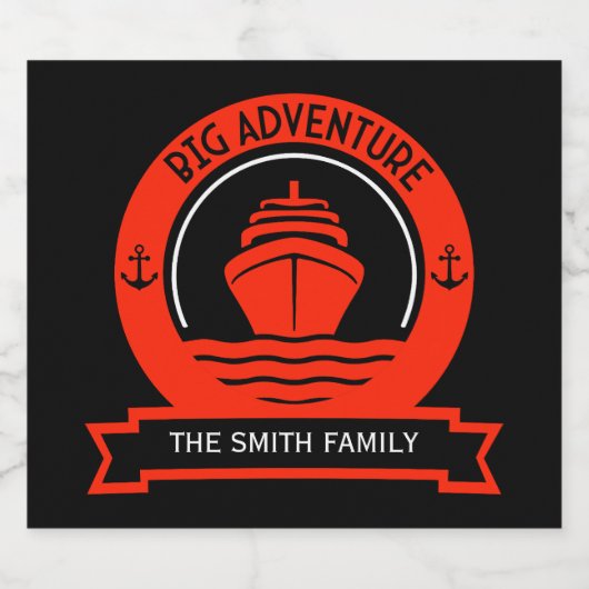 Weltreise Schaumweinetikett (Einzelnes Label)