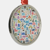 Weltreise Silbernes Ornament (Rechts)