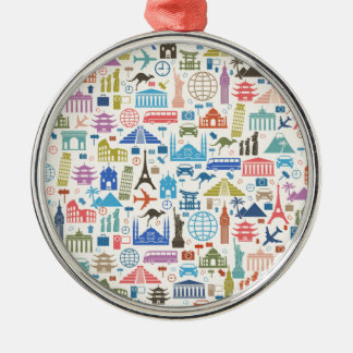 Weltreise Silbernes Ornament