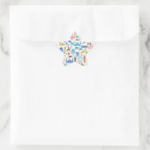 Weltreise Stern-Aufkleber (Tasche)