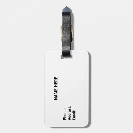 Weltreise und Flaggen in schwarz Gepäckanhänger (Rückseite vertikal)