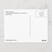 Weltreisekarte mit Heißluftballon Postkarte (Rückseite)