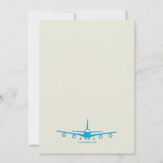 Weltreisen Abschied von der Party Einladung (Rückseite)