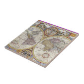 Weltreisend-Vintage Karte Thunder_Cove Fliese (Seite)