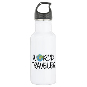 Weltreisende Edelstahlflasche